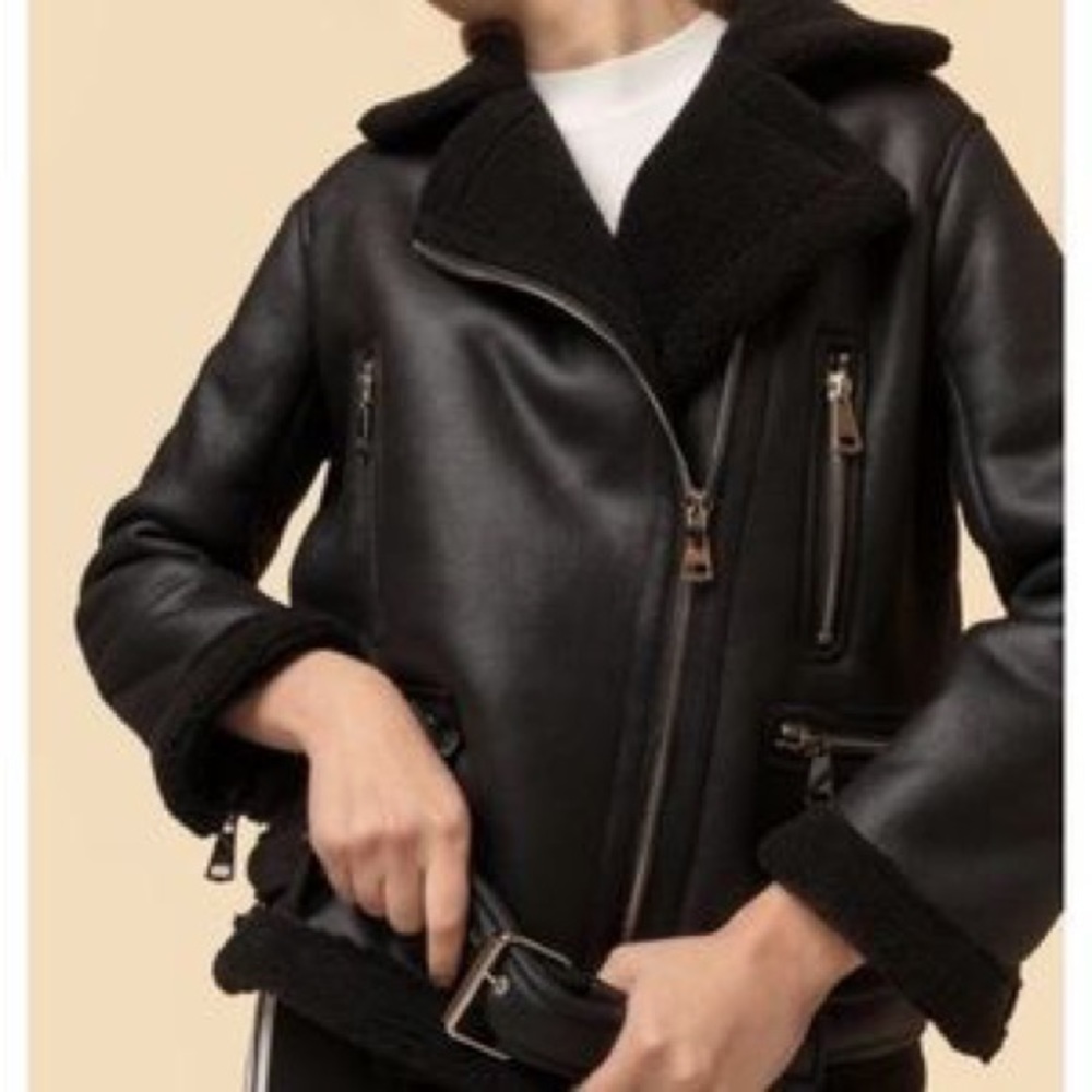 Genuine People Faux Suede Moto Jacket